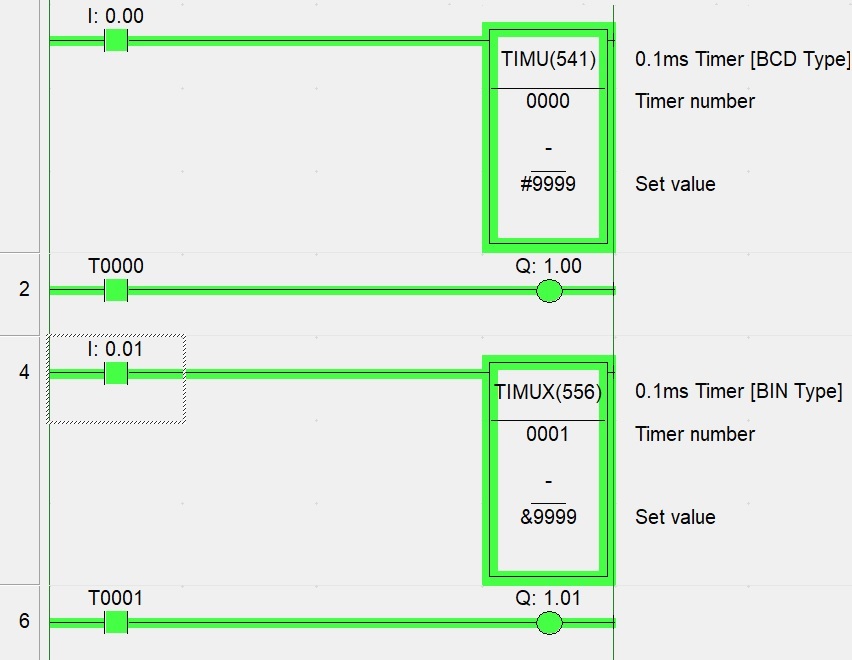 what is omron TIMU and TIMUX Instructions ?